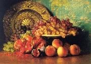 Figs, Pomegranates, Grapes and Brass Plate, George Henry Hall